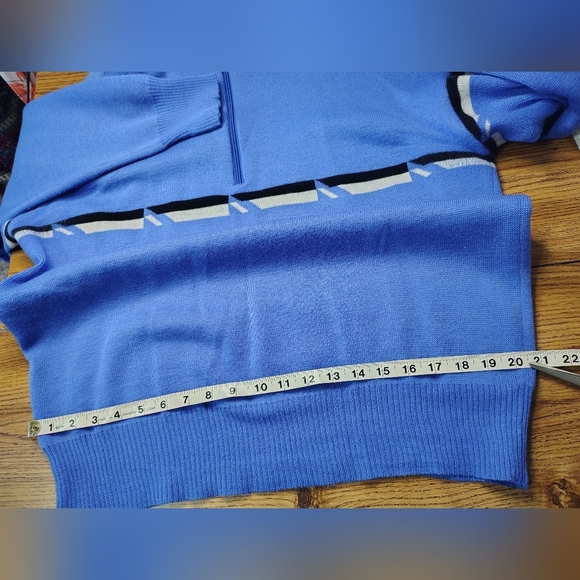 Serac 100% wool sweater, ½ zipper, pullover Men's Turtleneck Winter Blue sz XL. - Picture 6 of 14